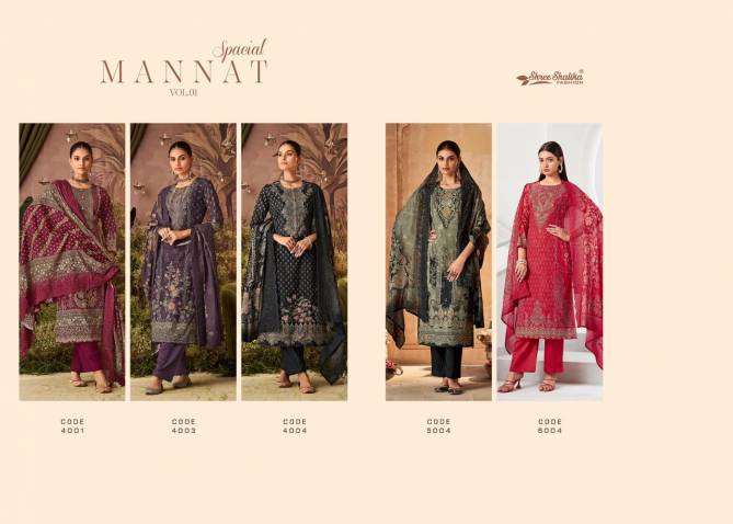 Mannat Special Vol 1 By Shree Shalika Embroidery Printed Cotton Salwar Suits Wholesale Online